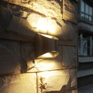 Eco-Light Applique LED da esterni Dodd, semitonda, inox