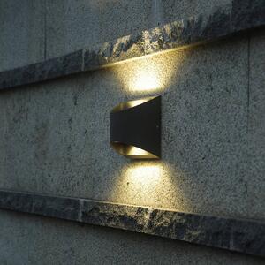 Eco-Light Applique LED da esterni Dodd, semitonda, antracite