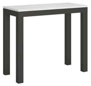 Consolle Allungabile 90-300x40x77 cm in Nobilitato Bianco