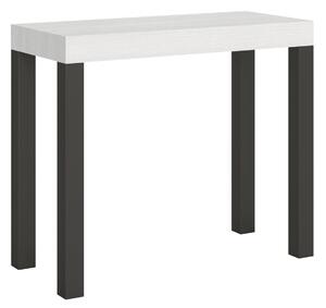 Consolle Allungabile 90-300x40x77 cm in Nobilitato Bianco
