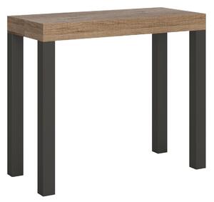 Consolle Allungabile 90-300x40x77 cm in Nobilitato Marrone
