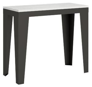 Consolle Allungabile 90-300x40x77 cm in Nobilitato Bianco