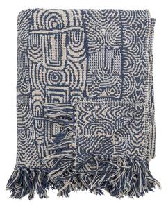 Coperta blu in misto cotone 130x160 cm Bresso – Bloomingville