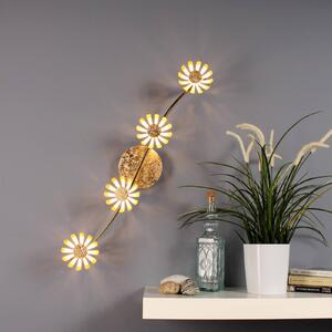 Eco-Light Applique LED Bloom 4 luci oro