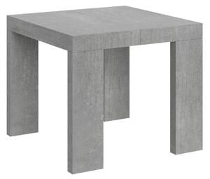Tavolo da Pranzo Allungabile Roxell 90x90/246 cm - Stile Versatile e Multifunzionale, L.90 P.90 H.77 cm (allungabile fino a 246 cm) / Cemento