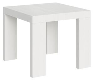Tavolo da Pranzo Allungabile Roxell 90x90/246 cm - Stile Versatile e Multifunzionale, L.90 P.90 H.77 cm (allungabile fino a 246 cm) / Bianco Frassino