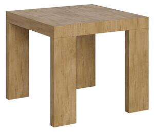Tavolo da Pranzo Allungabile Roxell 90x90/246 cm - Stile Versatile e Multifunzionale, L.90 P.90 H.77 cm (allungabile fino a 246 cm) / Quercia Natura