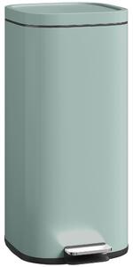 HOMCOM Pattumiera da cucina 30 L a pedale con coperchio soft-close e fermo apertura, verde | Aosom Italy