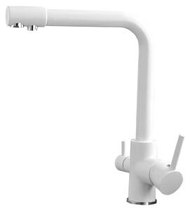 Rubinetto da cucina a 3 vie, miscelatore 3-in-1 per filtro dell'acqua, girevole a 360 gradi, con tubo di 60 cm