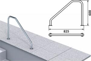 Maniglione per piscina/corrimano per scale in acciaio inossidabile V4A lucido