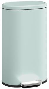 HOMCOM Pattumiera da cucina 30 L a pedale con coperchio soft-close, verde | Aosom Italy