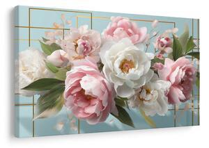 Quadro su tela – Eleganti fiori di peonia