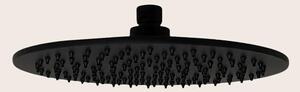 Soffione doccia 25 cm Smart tondo nero opaco