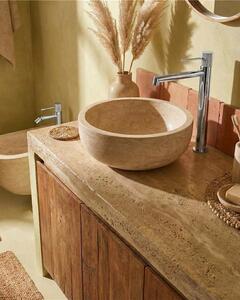 Coppia rubinetti lavabo alto e bidet senza scarico in ottone cromo Melin