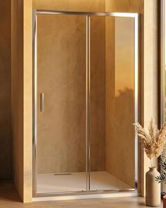 Nicchia doccia 120 cm Nuvola scorrevole reversibile trasparente 6 mm H 190 cromo