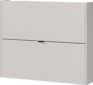 Scarpiera color crema con effetto rovere con ante ribaltabili/da parete 100x83x18 cm Ameca – Germania