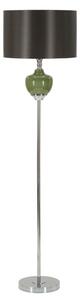 Lampada da Terra Eva One Ø40x160 cm in Vetro e Ferro e Tessuto Verde e Grigio