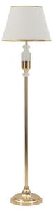 Lampada da Terra Gipsy Ø40x160 cm in Ferro e Tessuto Oro e Bianco