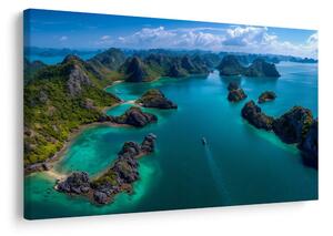 Quadro su tela – Laguna tropicale dall'alto