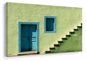 Quadro su tela – Porte blu e scale