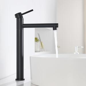 Rubinetto per lavabo – Colore: nero opaco – Rotazione a 360°