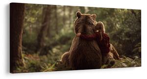 Quadro su tela – Ragazza e orso