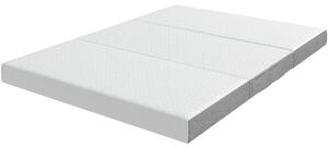 HOMCOM Materasso pieghevole in 3 parti in memory foam gel 140x190x15 cm, bianco | Aosom Italy