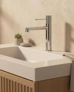 Rubinetto lavabo senza scarico in ottone cromato Melin
