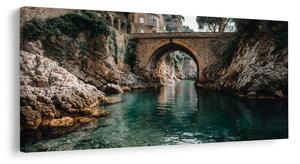 Quadro su tela – Ponte storico sul fiume