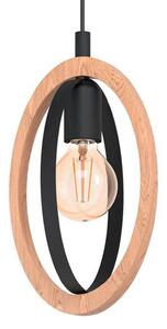 EGLO Lampada sospensione Basildon legno/acciaio, 1 luce