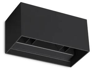 Atom applique da esterno 25 w on-off 2100 lm 3000 k nero ip54 doppi