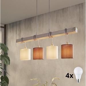 Eglo 55206 - Lampadario LED sospeso con cavo TOWNSHEND 4xE27/60W/230V