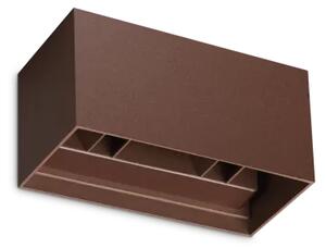Atom applique da esterno 25 w on-off 2100 lm 3000 k coffee ip54 dop