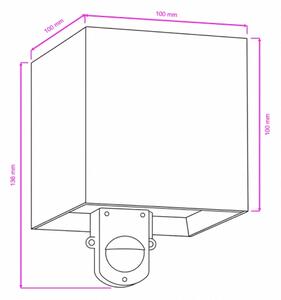 BRILAGI - CUBE da esterno Muro Lampada con Sensor, LED/6W/230V, antracite