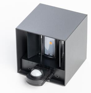 BRILAGI - CUBE da esterno Muro Lampada con Sensor, LED/6W/230V, antracite