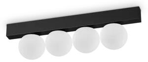 Binomio lampada da soffitto led 3000k 12w 900 lm 4 sfere nero