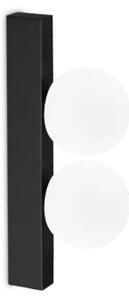 Binomio lampada da soffitto 2 sfere led 6w 450 lm 3000 k nero