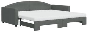 Divano Letto Estraibile Materassi Grigio Scuro 100x200 Tessuto