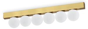Binomio lampada da soffitto led 3000k 18w 1350 lm 6 sfere ottone