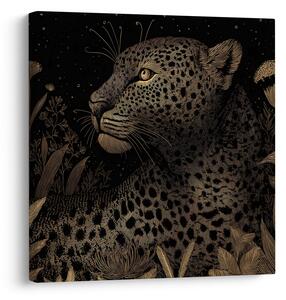 Quadro su tela – Sguardo misterioso del leopardo