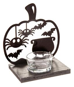 Portacandela in legno a tema Halloween Happy Halloween – Dakls