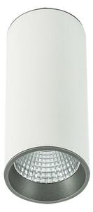 Faretto spot LED rotondo MOLDES bianco-grigio 12W, luce bianca calda 820 lm, alluminio, dimensioni: 20,2 x 9 x 9 cm, IP20, Italux