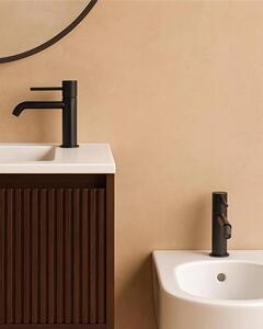 Coppia rubinetti lavabo e bidet senza scarico ottone nero opaco Memo