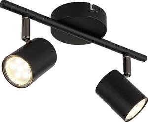 Lampada da soffitto, nero opaco, orientabile, L 28,4 cm