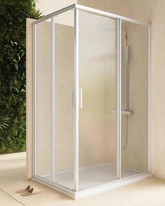 Box doccia 70x120 Rio doppio scorrevole vetro 6 mm trasparente H 195 cromo