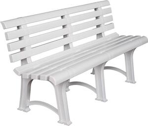 ARETA OUTLET - Panchina da Giardino in Polipropilene Dimensioni 149x51x73 cm colore Bianco - Atena