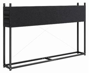 Outsunny Portalegna in acciaio con copertura Oxford 600D, portata 500 kg, 202x25x113 cm, nero | Aosom Italy