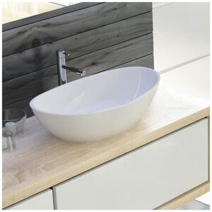 Lavabo da appoggio Namur 600 x 350 x 120 mm bianco