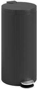 HOMCOM Pattumiera a pedale 30 L con coperchio soft-close e secchio interno, nero | Aosom Italy