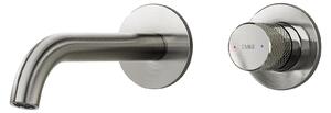 Miscelatore monocomando da incasso per lavabo, colore antracite | 2 fori | a risparmio idrico | facile installazione